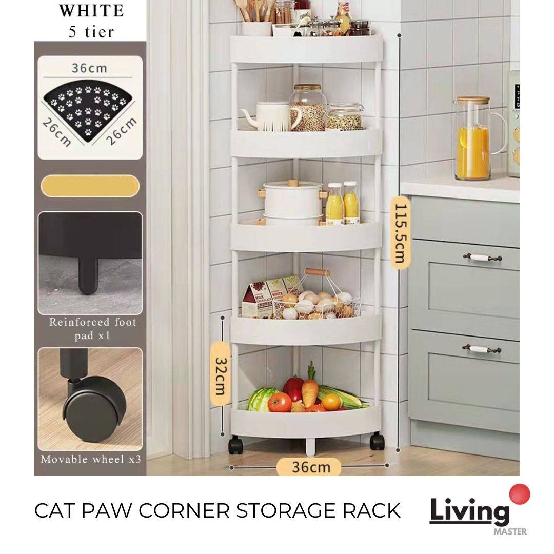 5 layers Rolling Corner Shelf