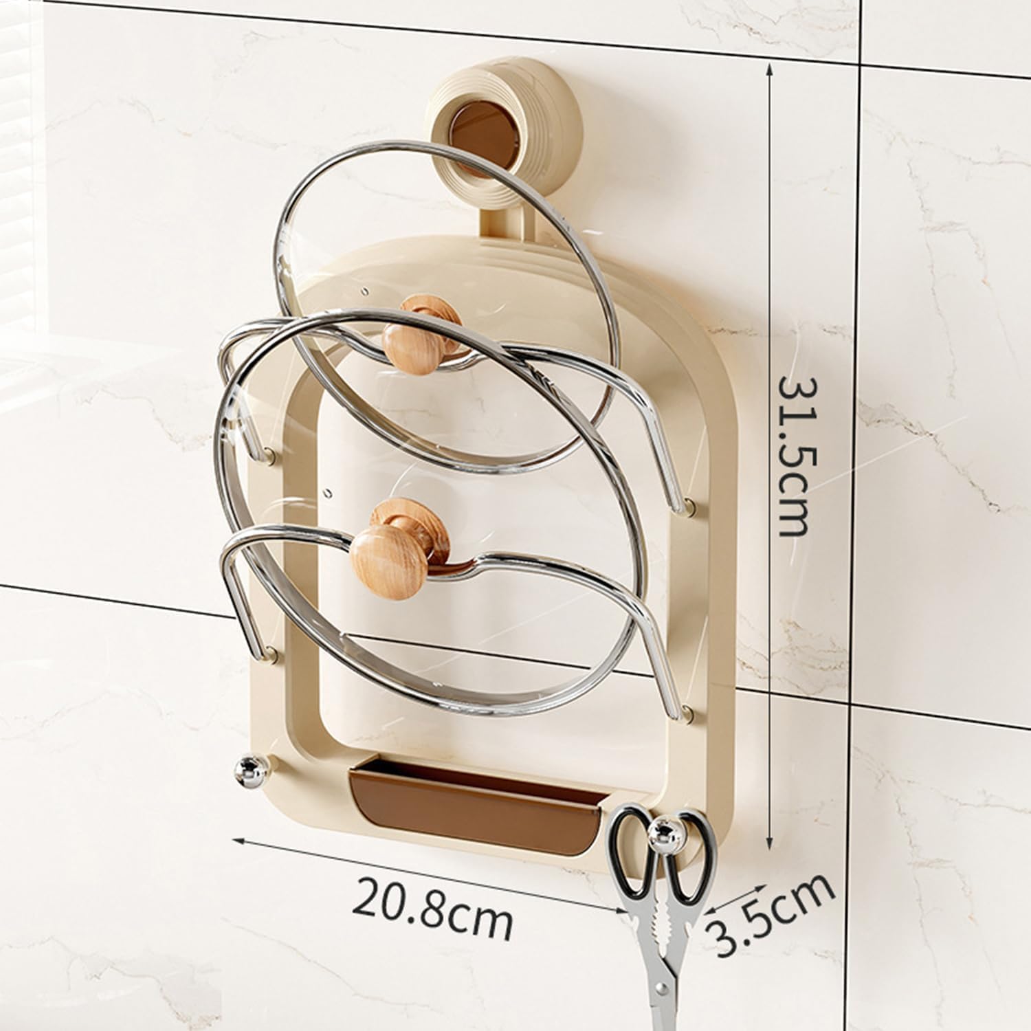 Wall Mounted Pot Lid Holder