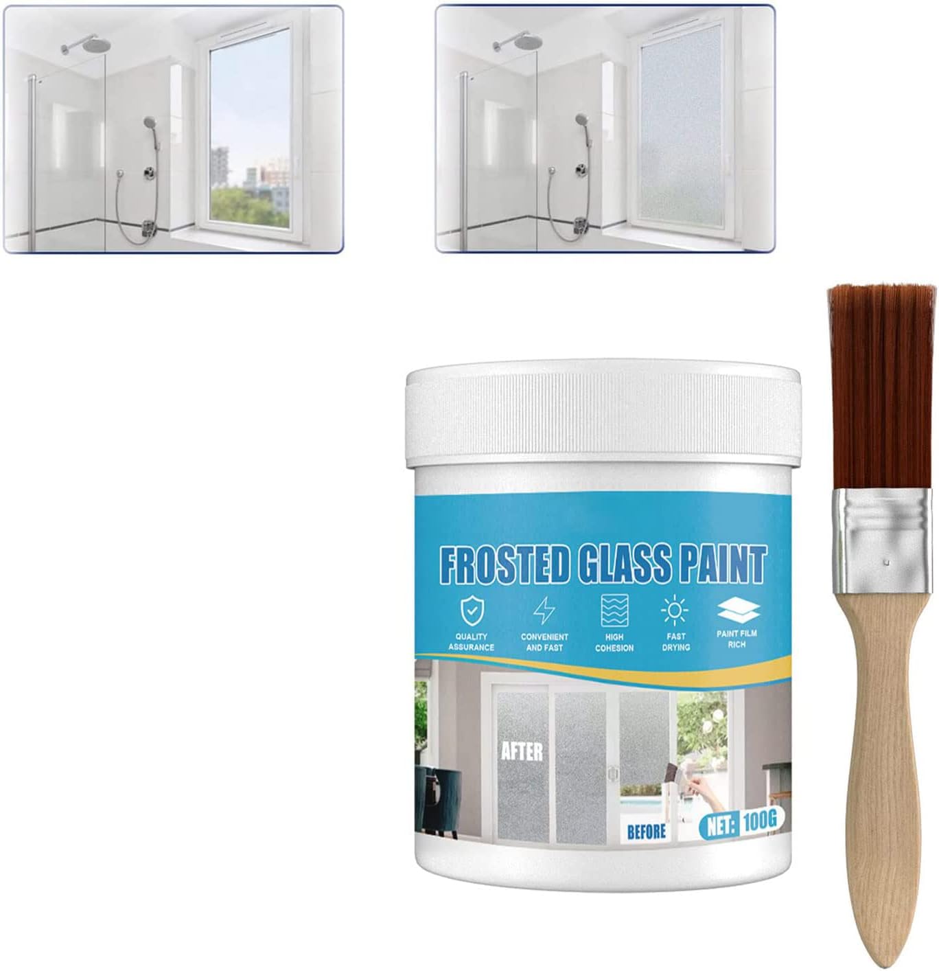 Frosted Glass Paint -Waterproof طلاء زجاج متجلد مقاوم للماء