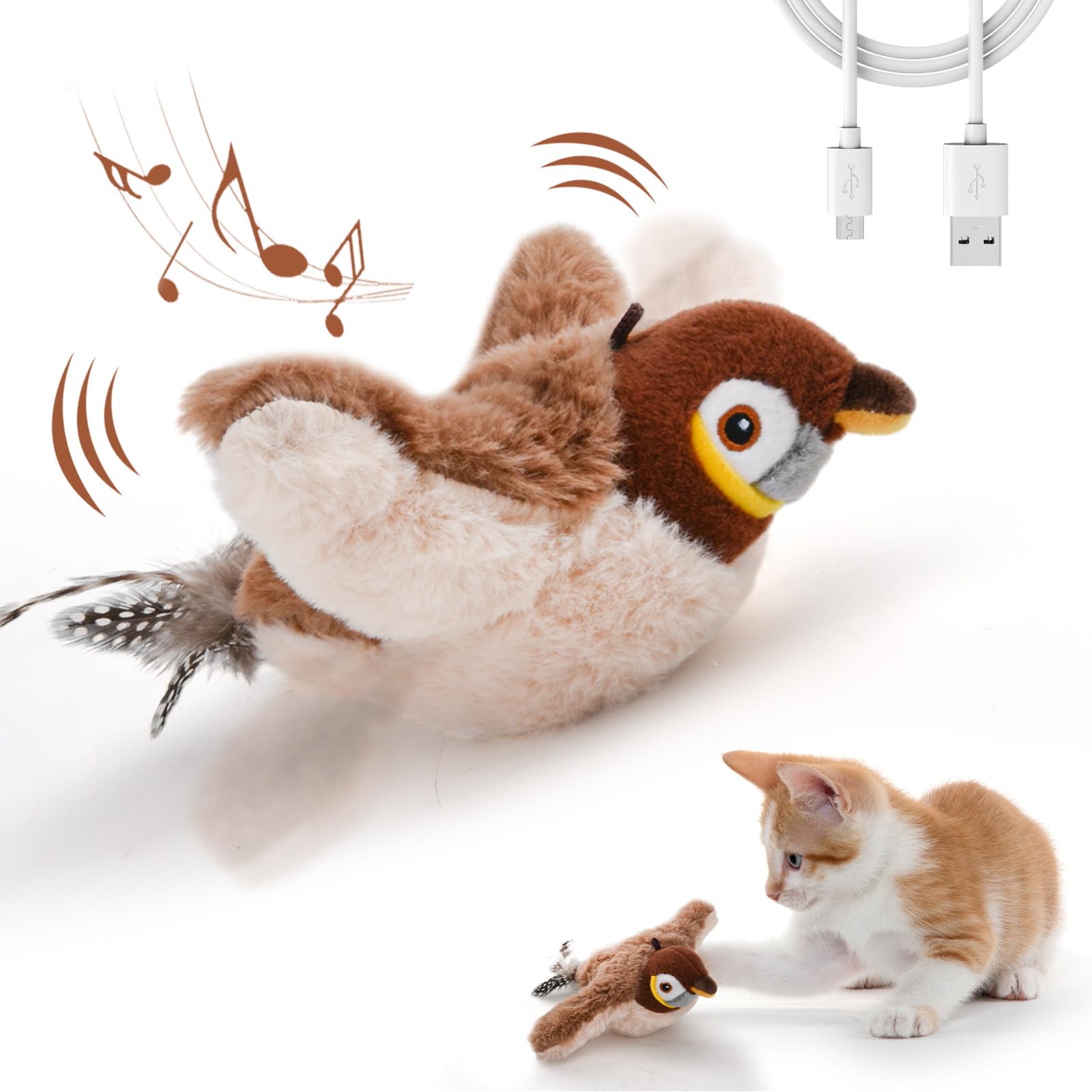 Flapping Bird Cat Toy لعبة طائر متحرك للقطط