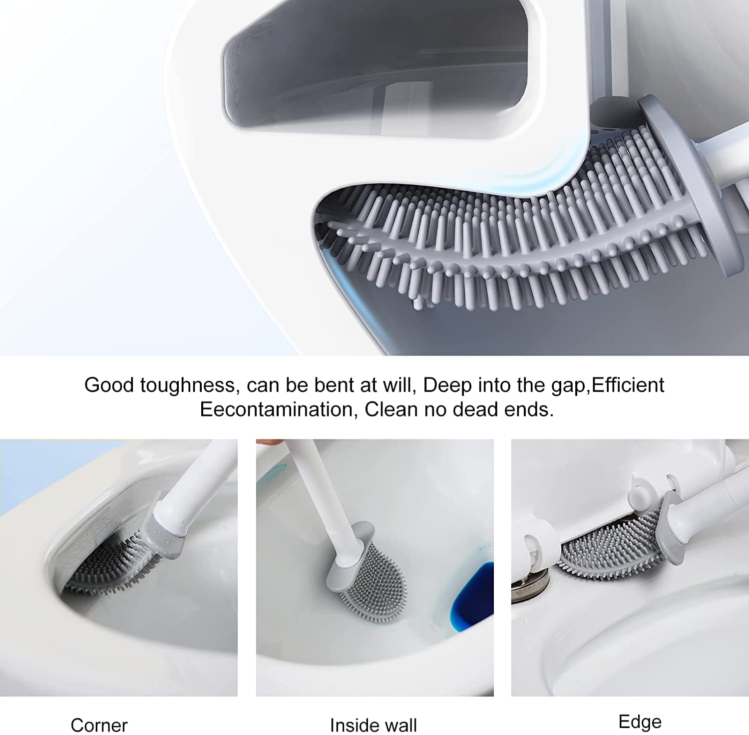 Flexible Toilet Silicone Brush