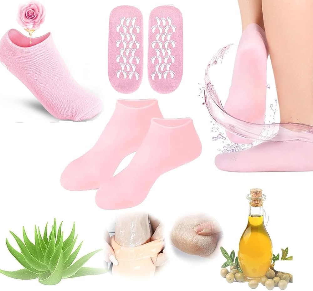 Moisturizing Silicone Gel Socks | 2 Pieces