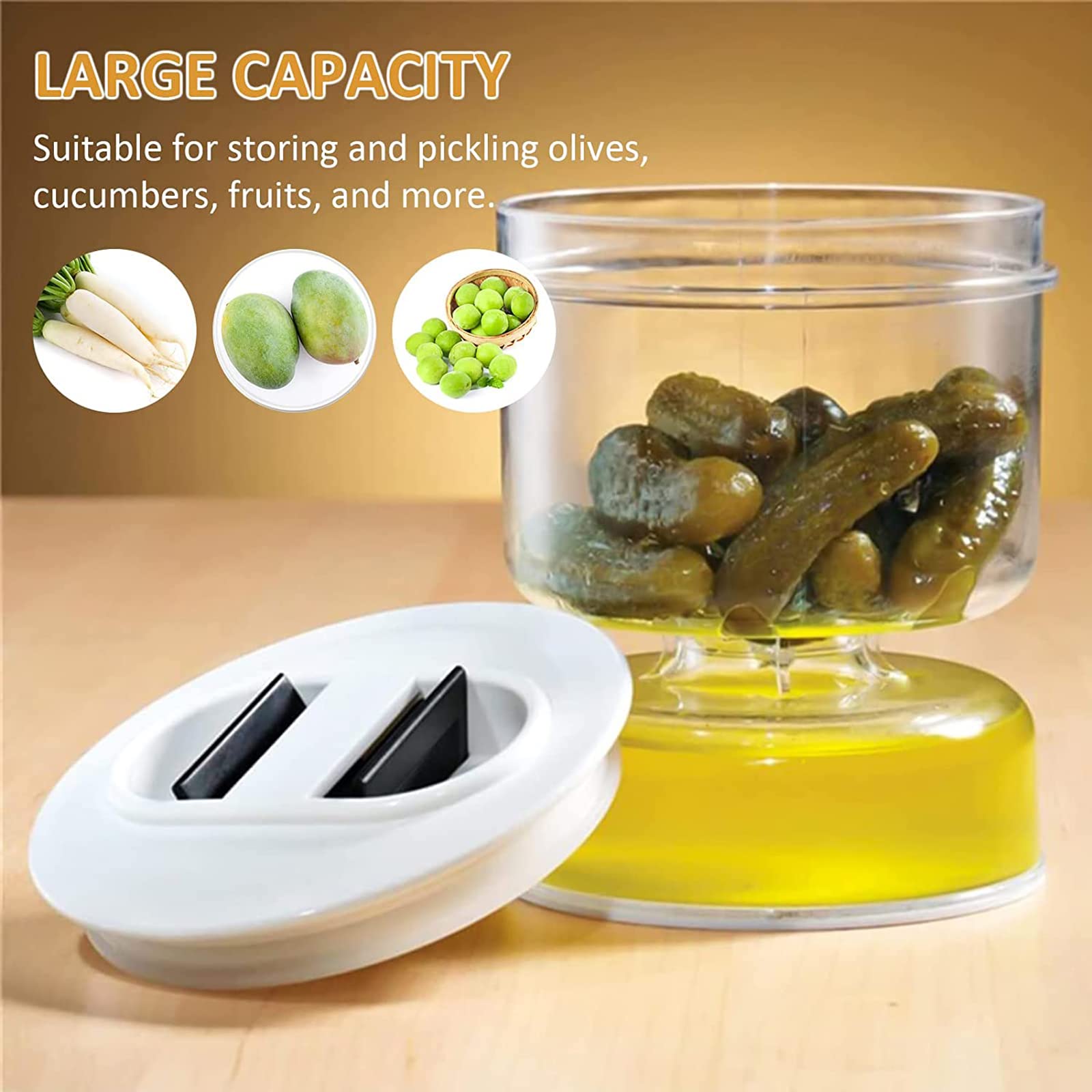 Pickle and Olives LeakProof Jar جرة مخلل وزيتون مانعة للتسرب