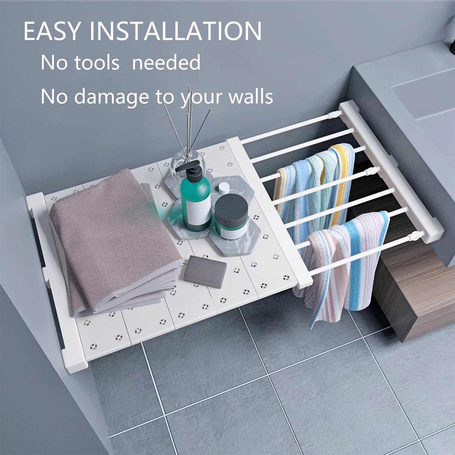 Adjustable Tension Shelf Divider فاصل رف قابل للتعديل بالضغط