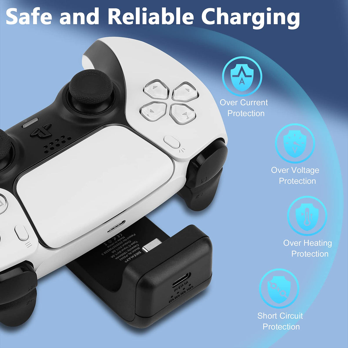 Orotec Playstation 5 Controller Snap-on Powerbank باور بانك يثبت على يد تحكم بلايستيشن 5