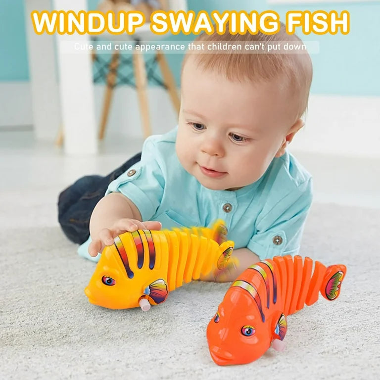 Wind-Up Wiggle Fish Toy - 2 PIECES لعبة سمكة متحركة 2 قطعة