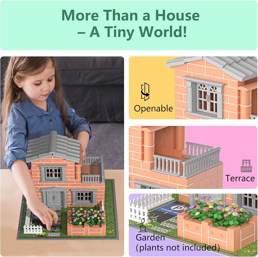 Mini Brick House Building Kit