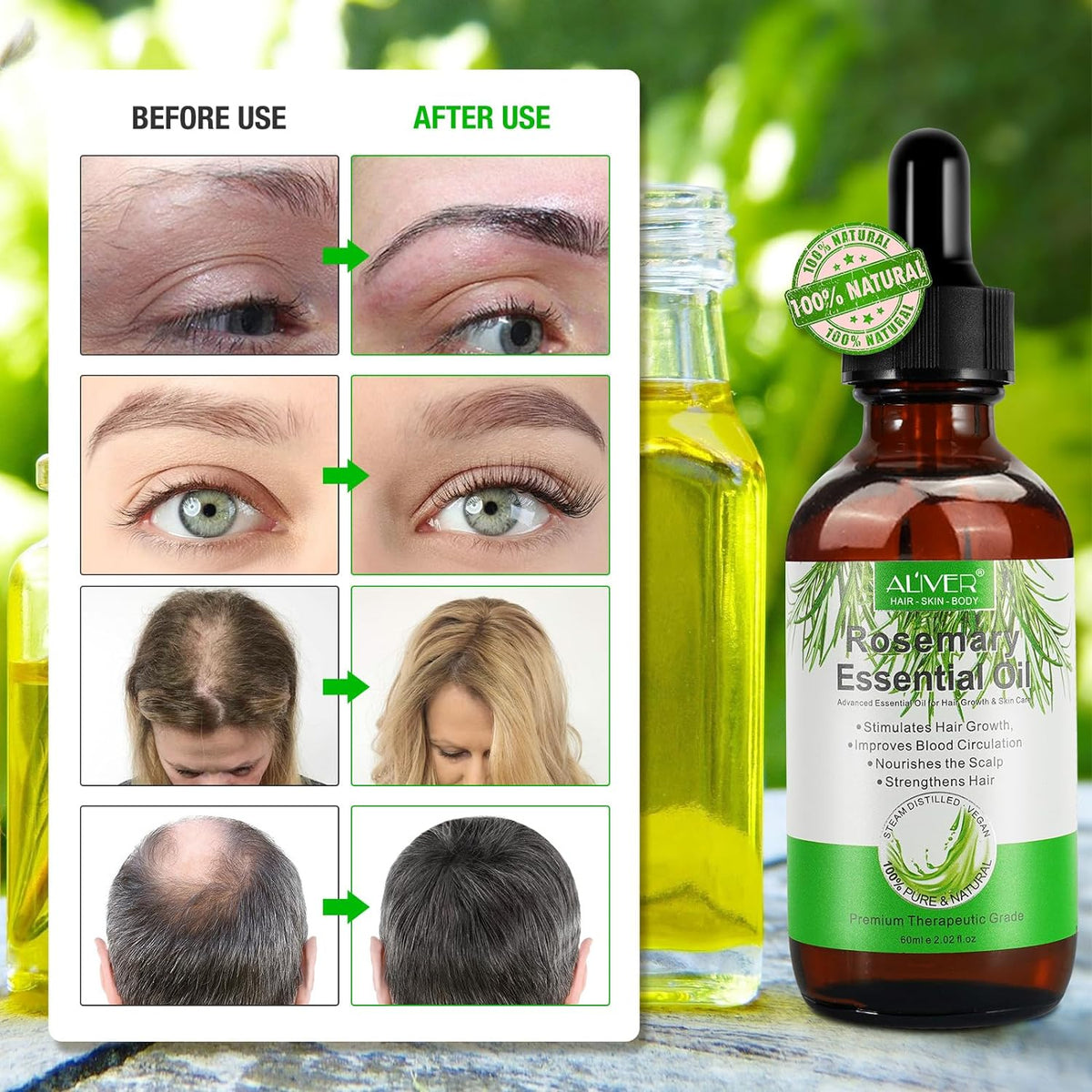 AL'IVER Organic Rosemary Oil زيت إكليل الجبل العضوي