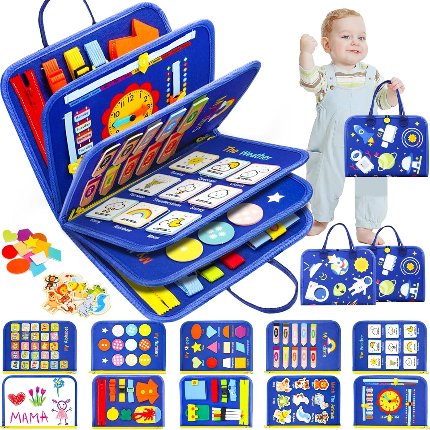 Busy Board Montessori Toys for Toddlers