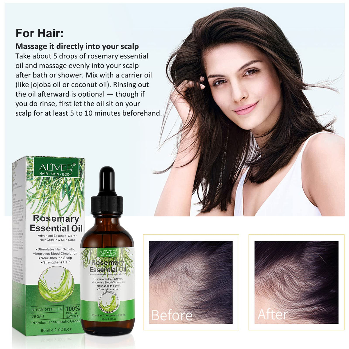AL'IVER Organic Rosemary Oil زيت إكليل الجبل العضوي