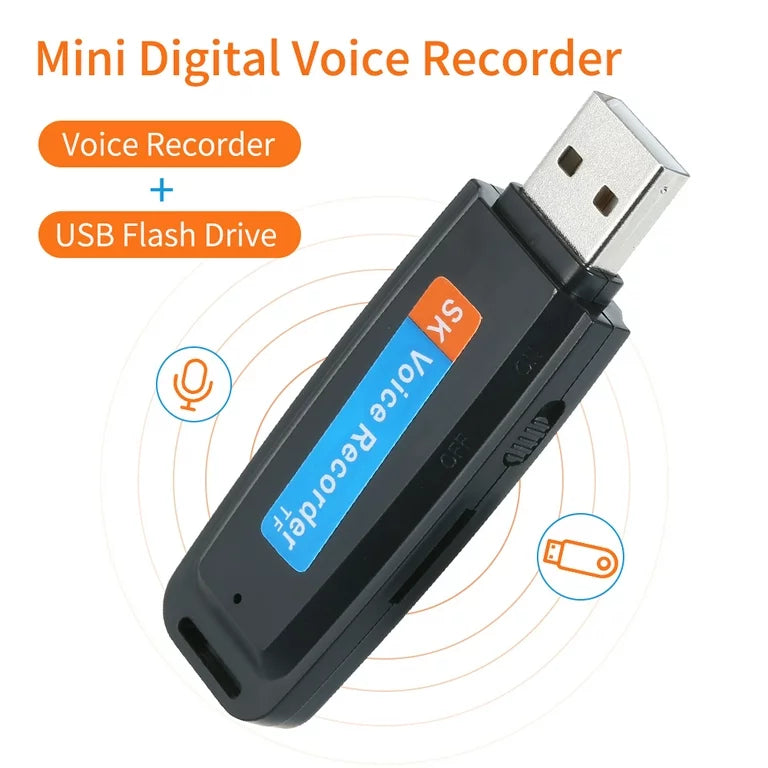 USB Spy Voice Recorder + Memory | مع كرت ذاكرةUSB مسجل الاصوات على شكل