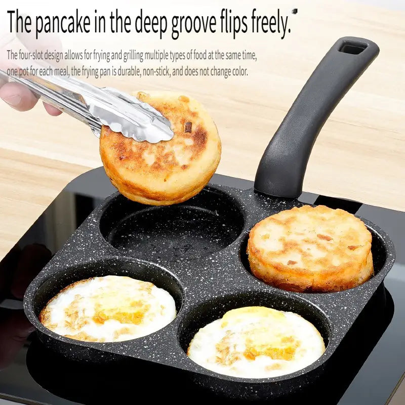 Non-Stick 4 Holes Frying Pan مقلاة 4 ثقوب مضادة لللصق