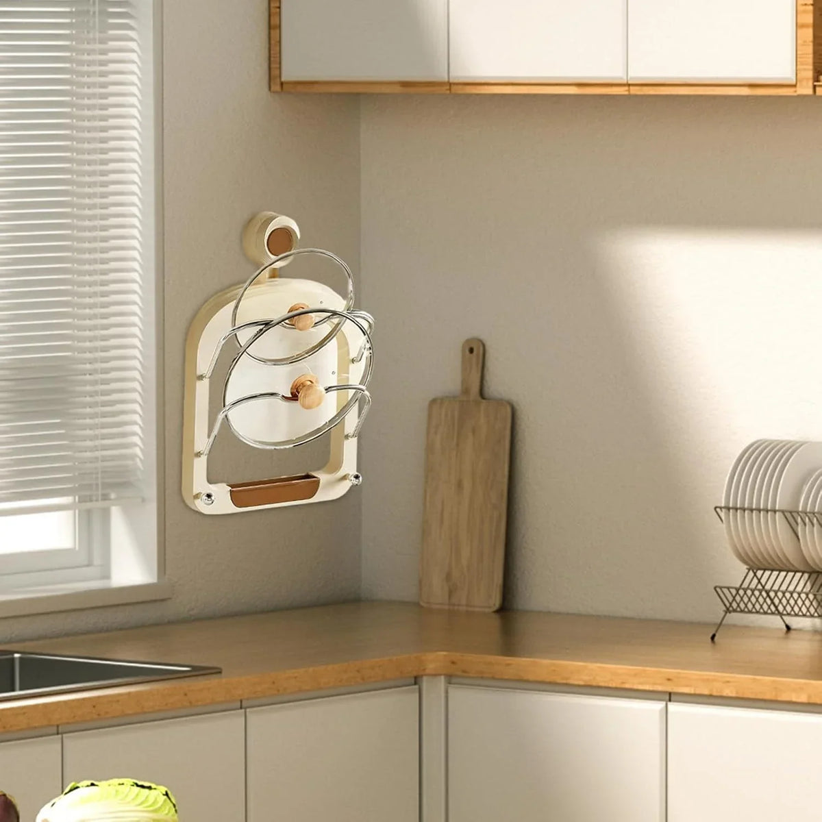 Wall Mounted Pot Lid Holder