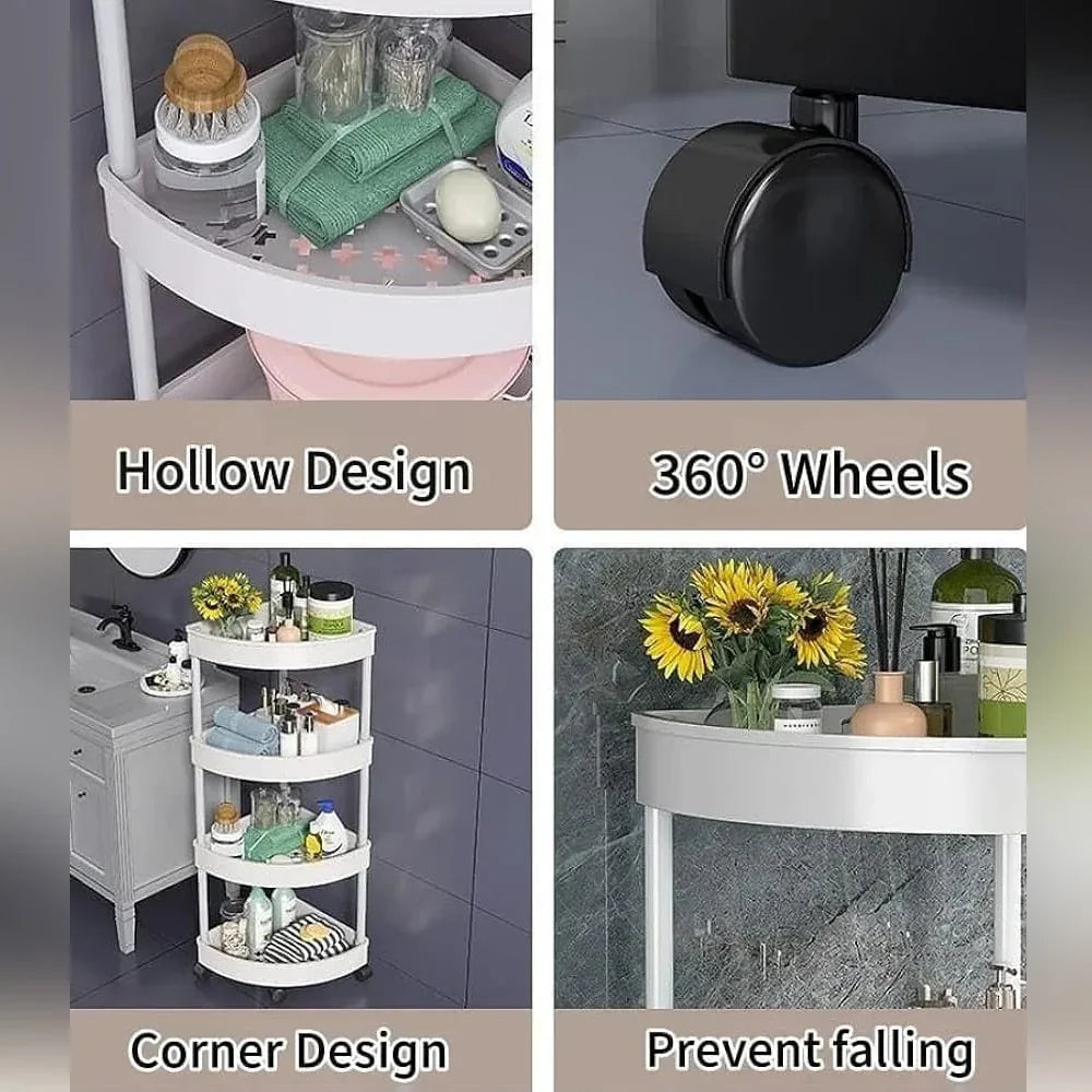 5 layers Rolling Corner Shelf