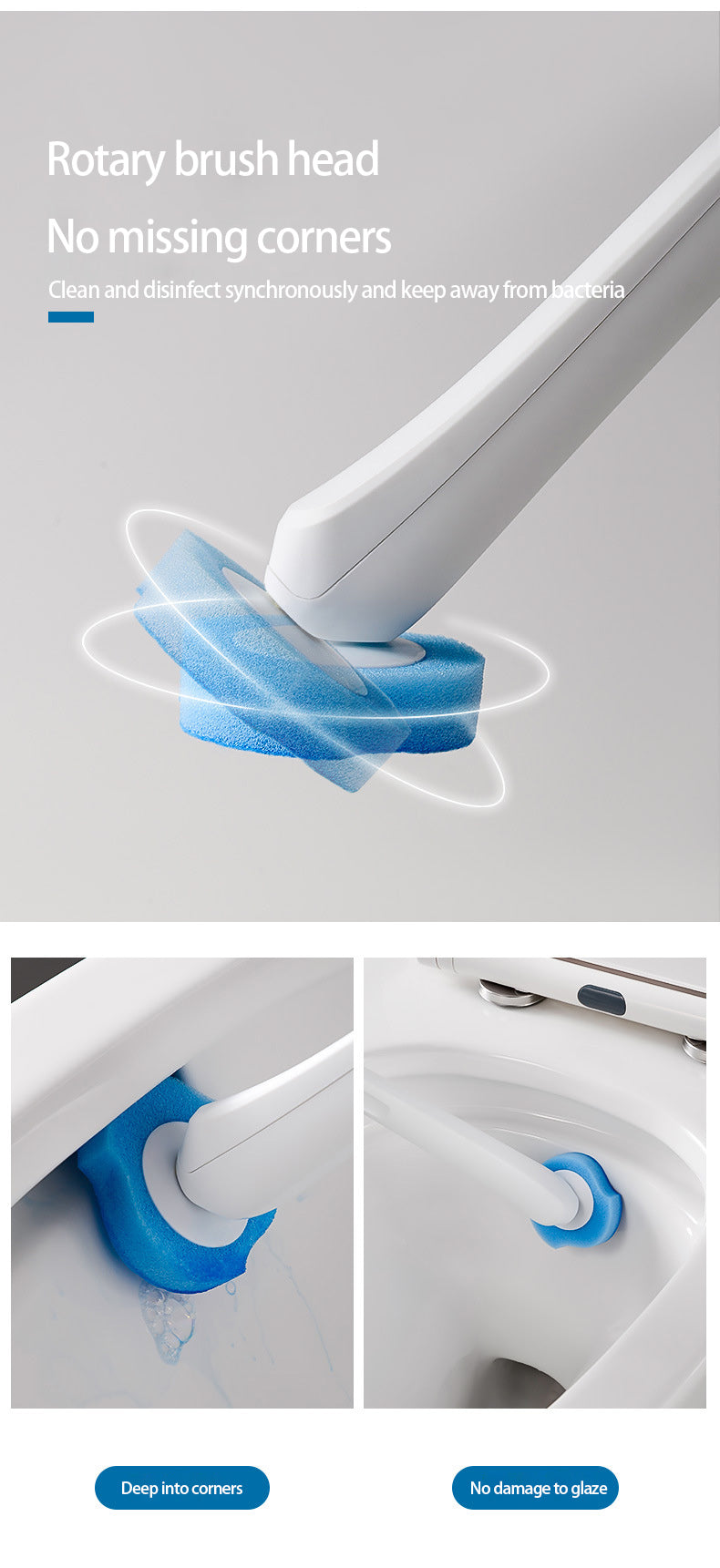 Disposable Toilet Brush with 16 Sponges فرشاة تواليت استخدام واحد مع 16 إسفنجة