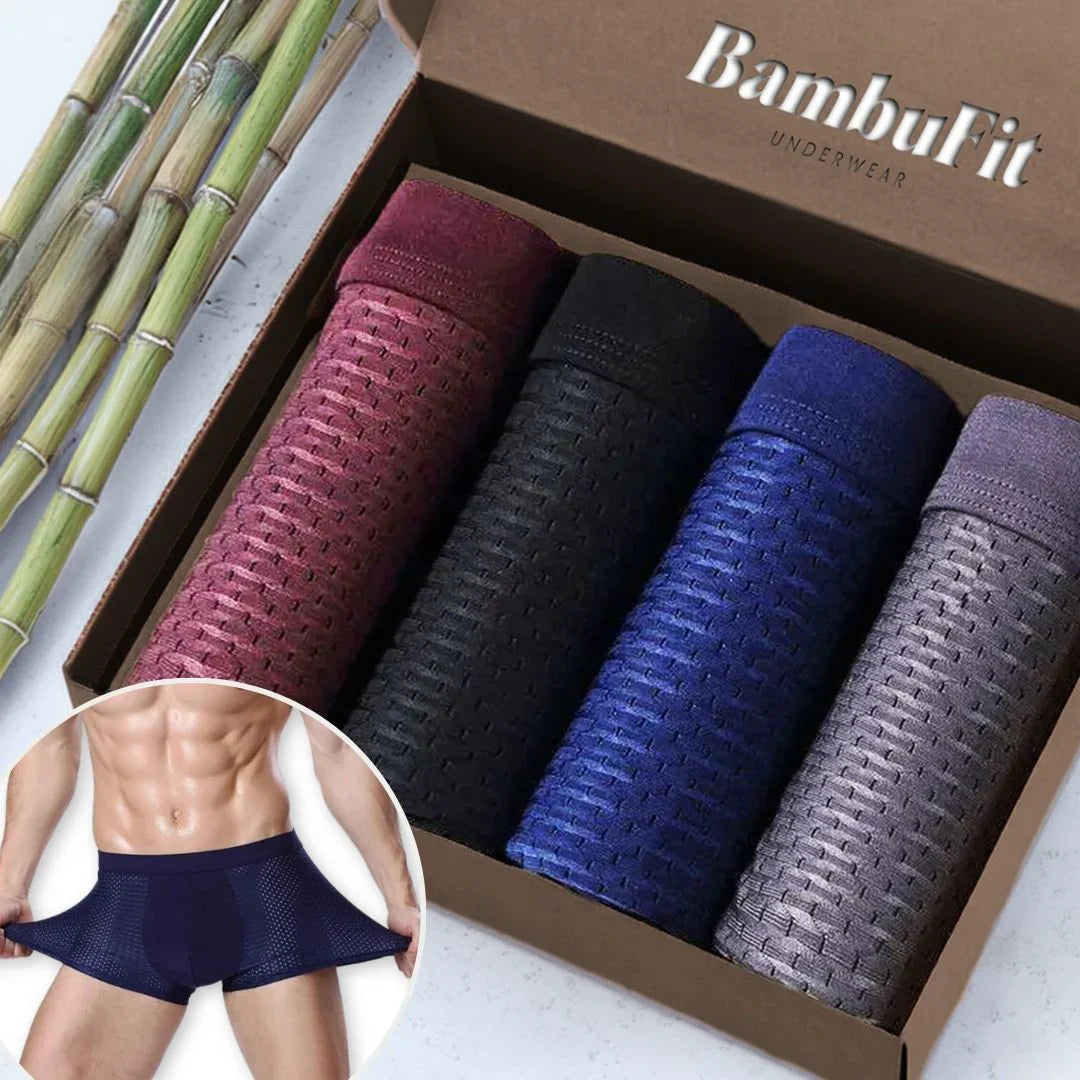 Bamboo Fibre Boxers- Unmatched Comfort | 4 PCS SET بوكسر ألياف الخيزران | راحة لا مثيل لها | 4 قطع