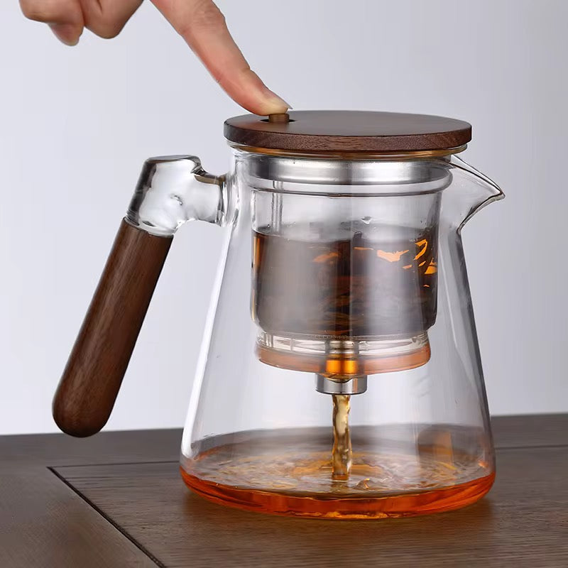 Heat Resistant Glass Teapot With Strainer