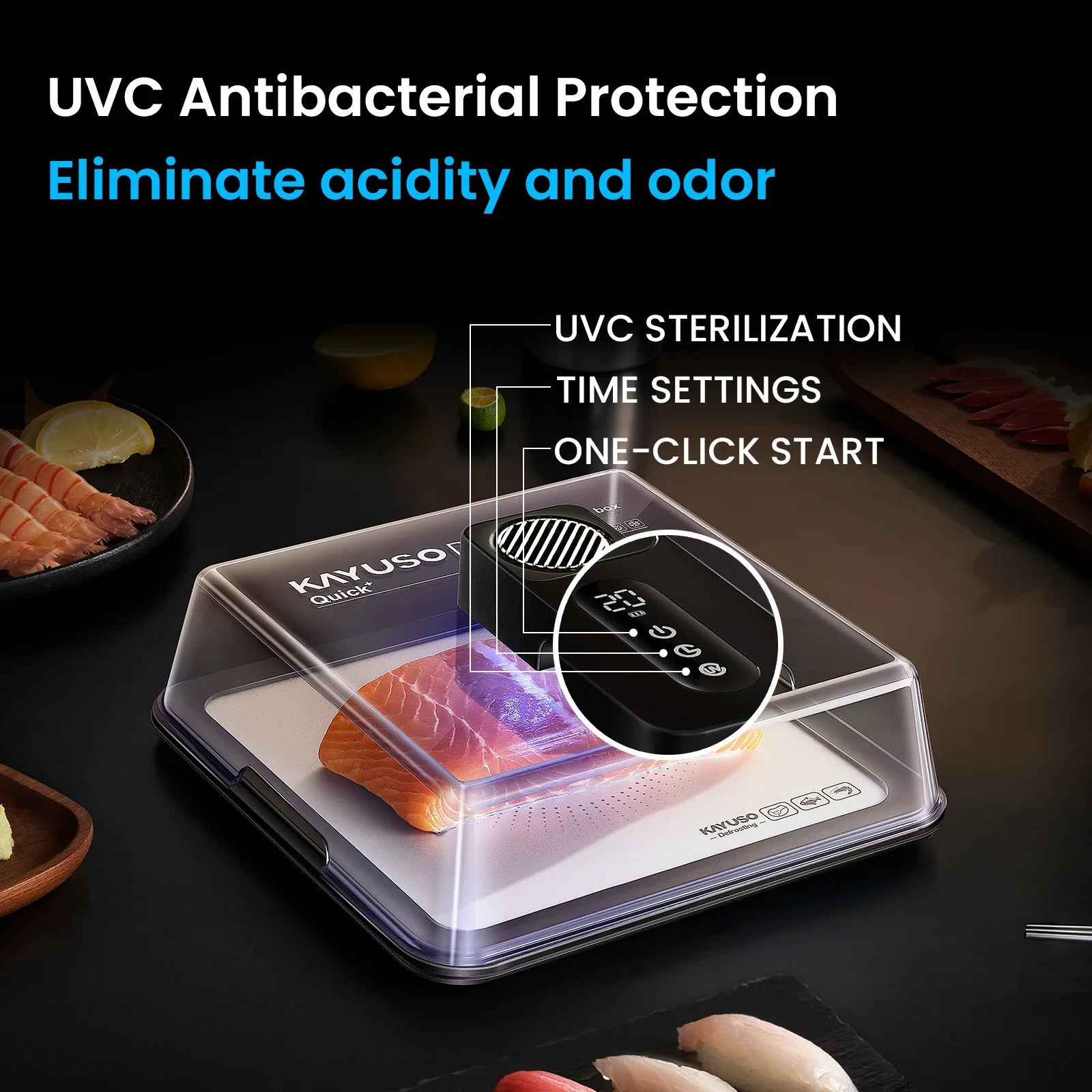 Kayuso | World's First Plasma Circulation UVC Defrosting Box | 4X Faster + <5% Nutrition Loss
