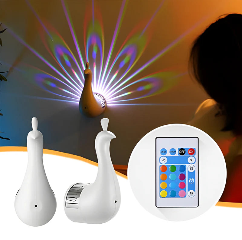 Peacock LED Wall Lamp مصباح جداري بتصميم طاووس