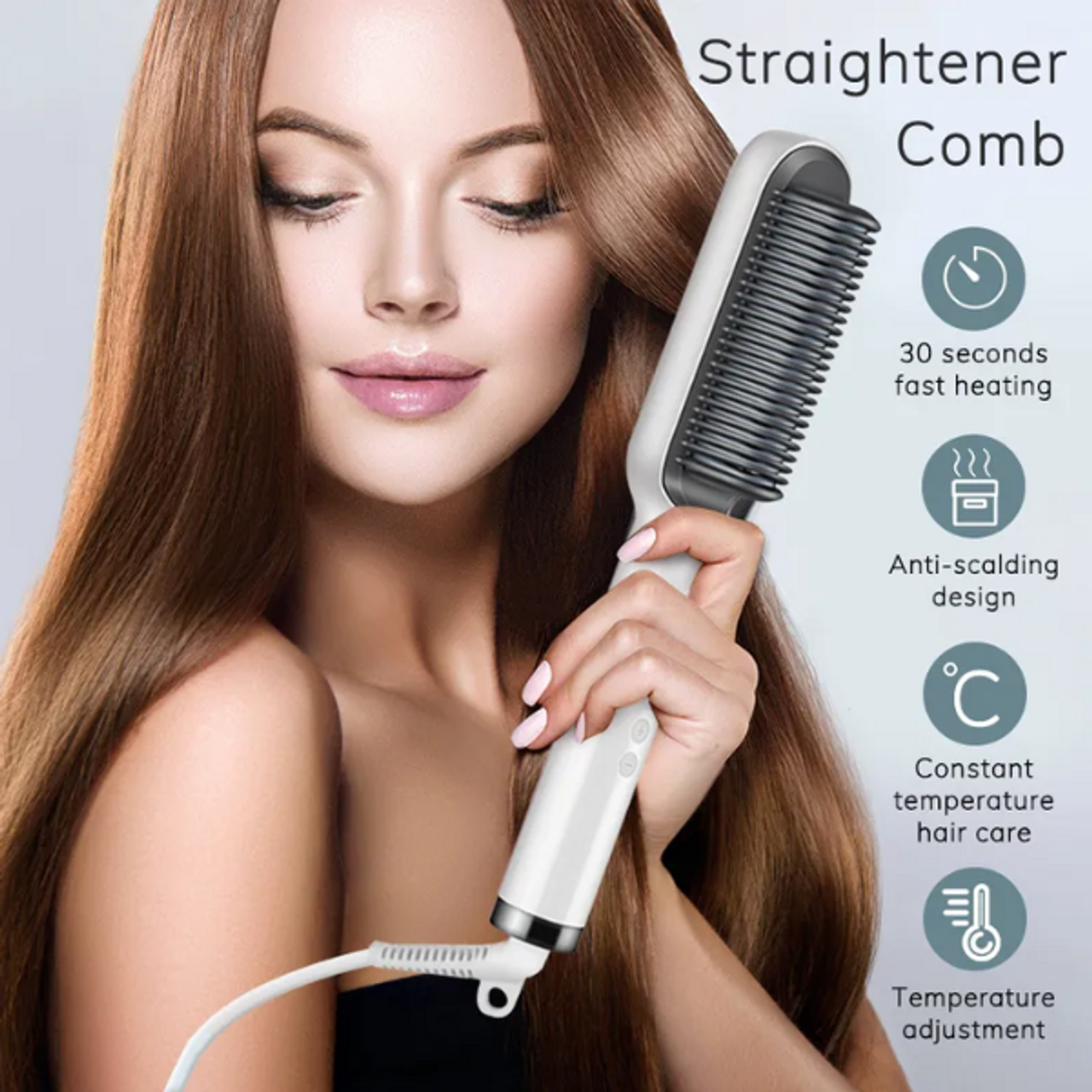 HEATED STRAIGHTENING BRUSH | 2024 New Version