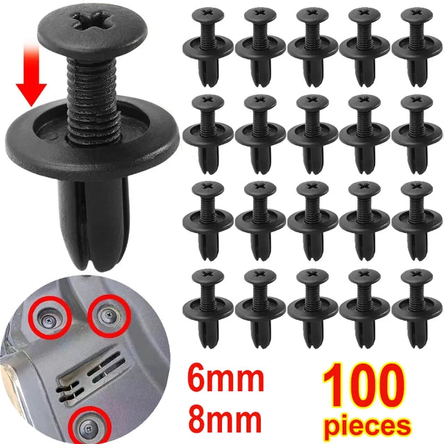 Car Plastic Push Rivets Clips مشابك بلاستيكية لتثبيت باب السيارة