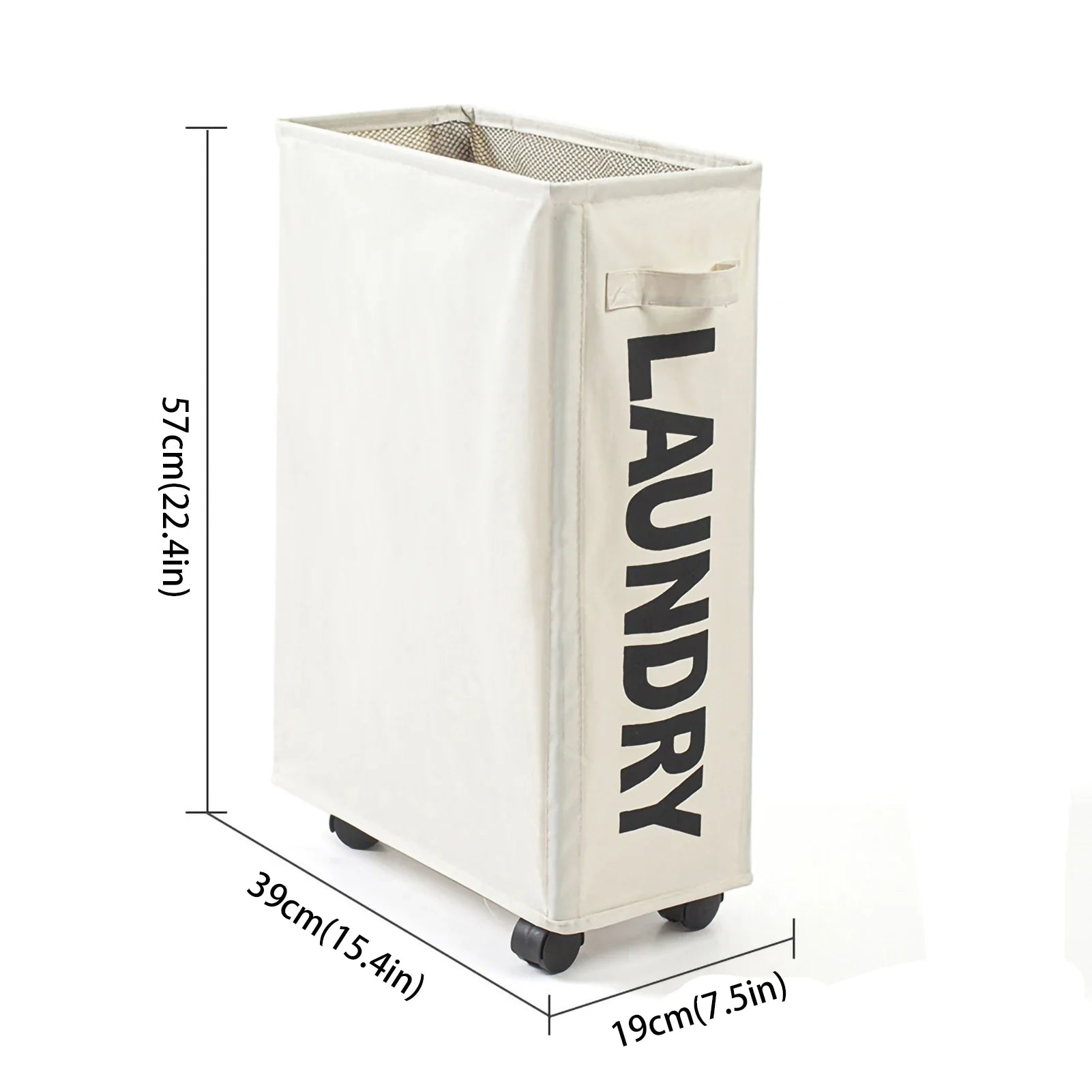 Rolling Mesh Laundry Basket with wheels