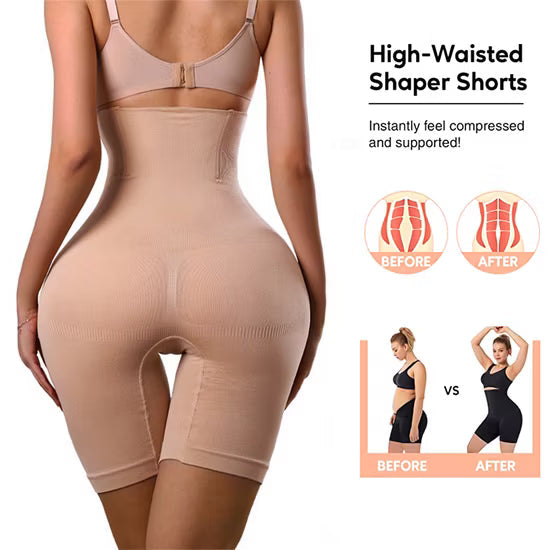 High Waisted Seamless Slimming Shorts شورت تنحيف بخصر عالي بدون خياطة