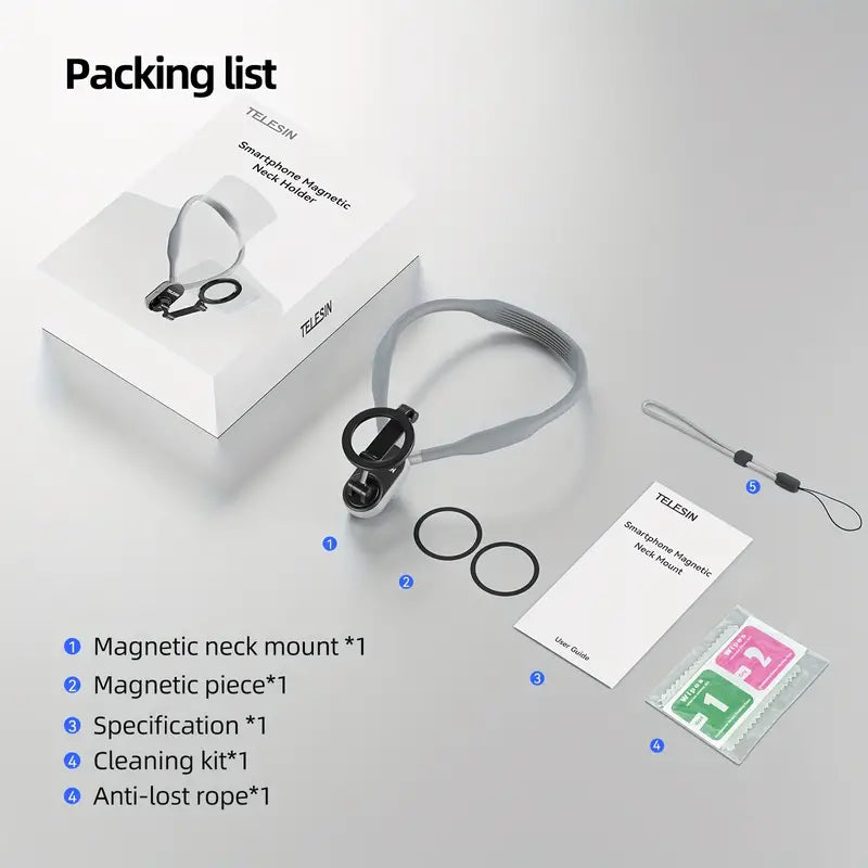 TELESIN™ Magnetic Neck Mount For Phones حامل هاتف مغناطيسي للرقبة