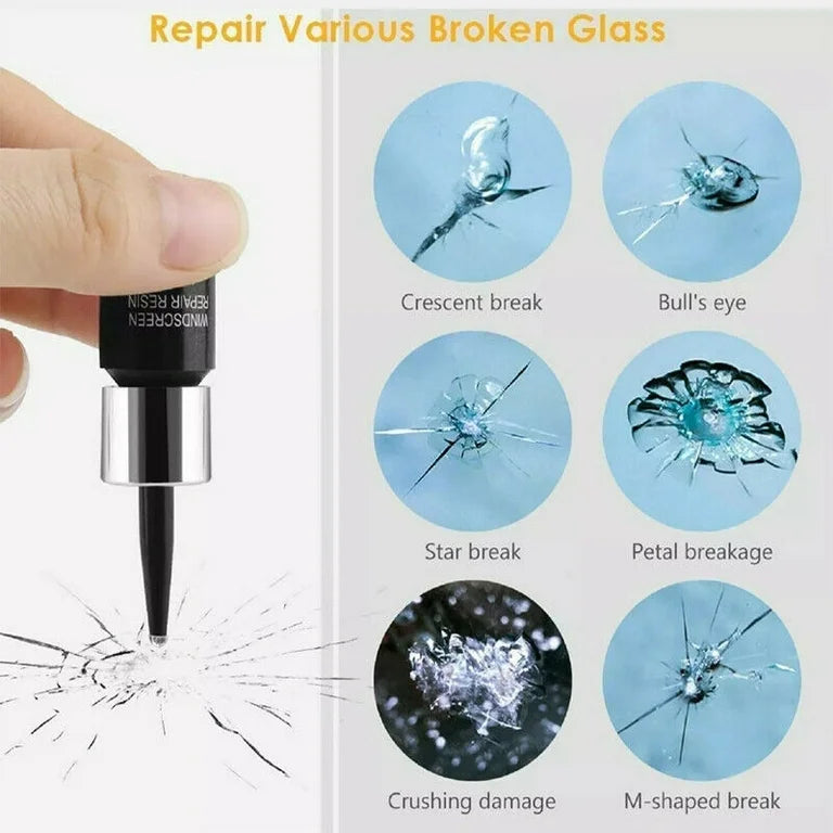 Windshield Repair Kit طقم إصلاح زجاج السيارة