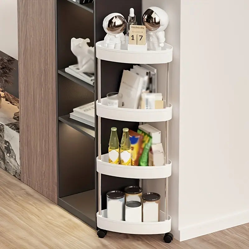 5 layers Rolling Corner Shelf