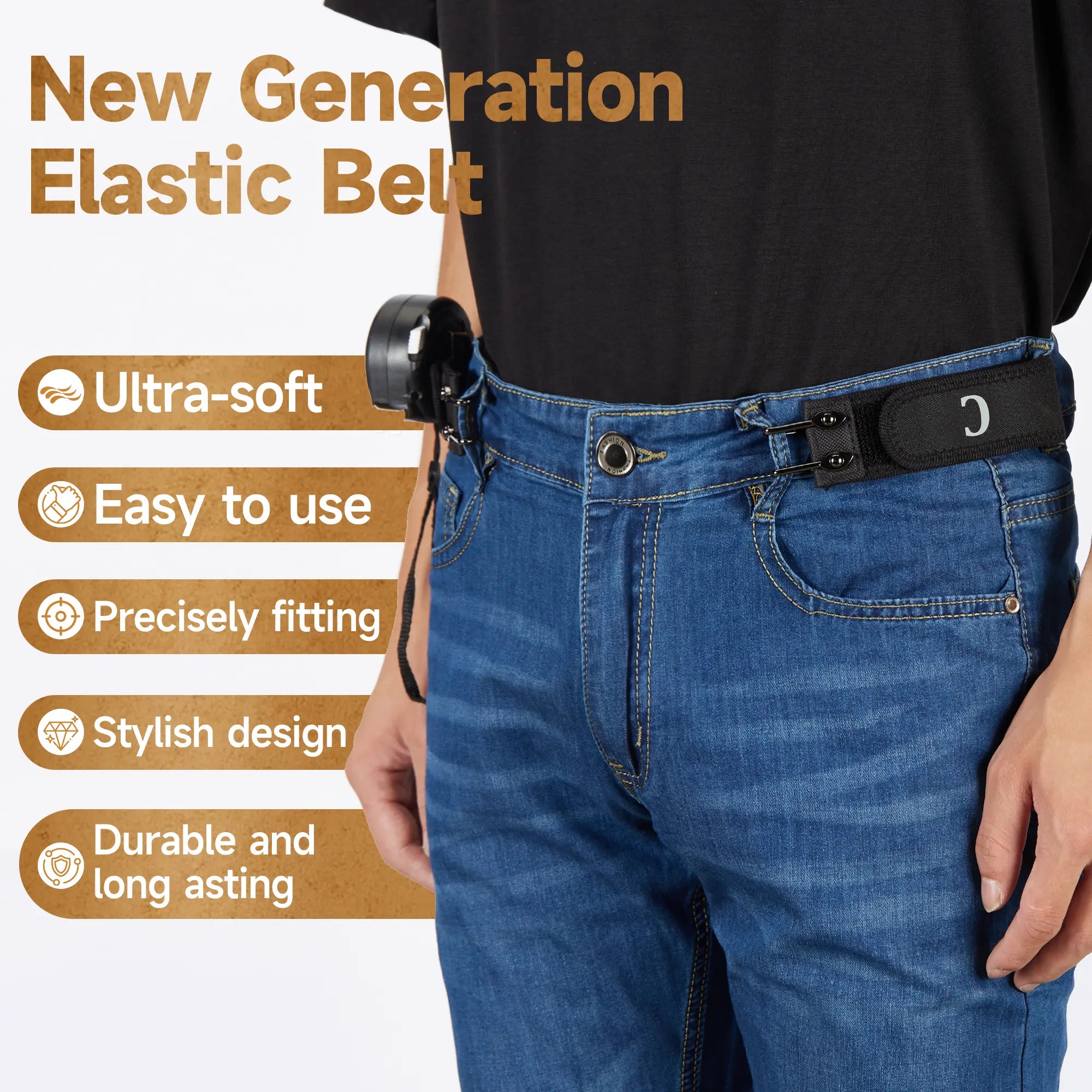 Buckle free Belt (2pcs)