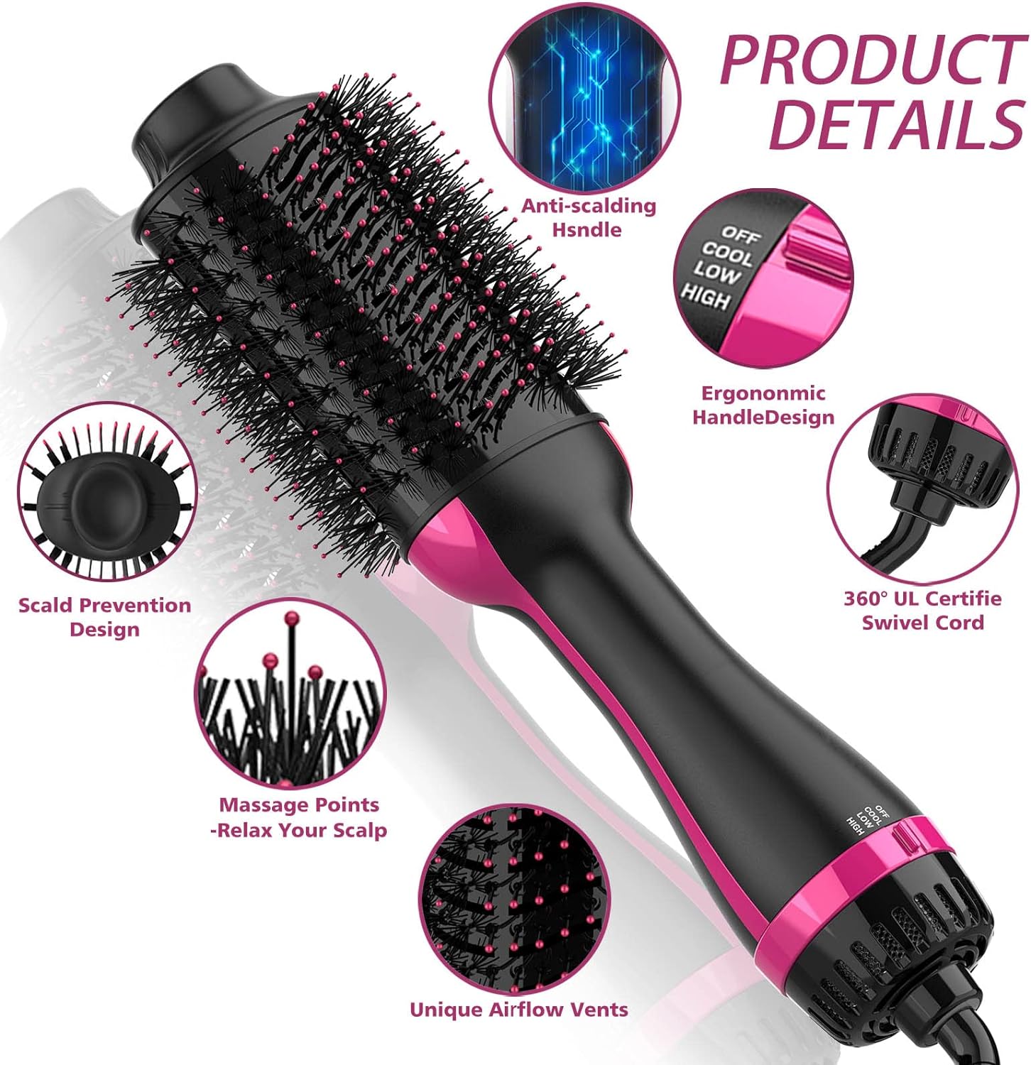 One-Step Hair Dryer & Volumizer | 4-in-1 مجفف ومكثف الشعر بخطوة واحدة | 4 في 1