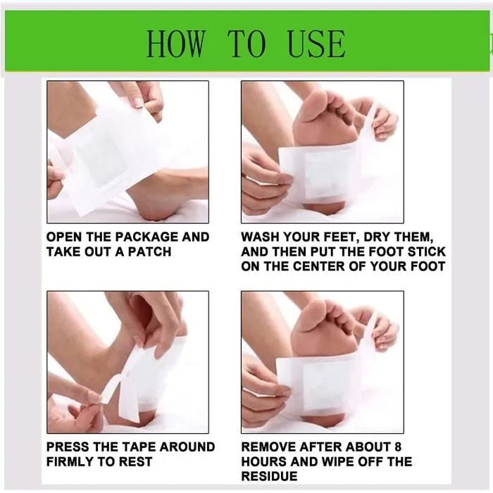 Detox Foot patch 20pcs لصقات تنظيف القدم 20 قطعة