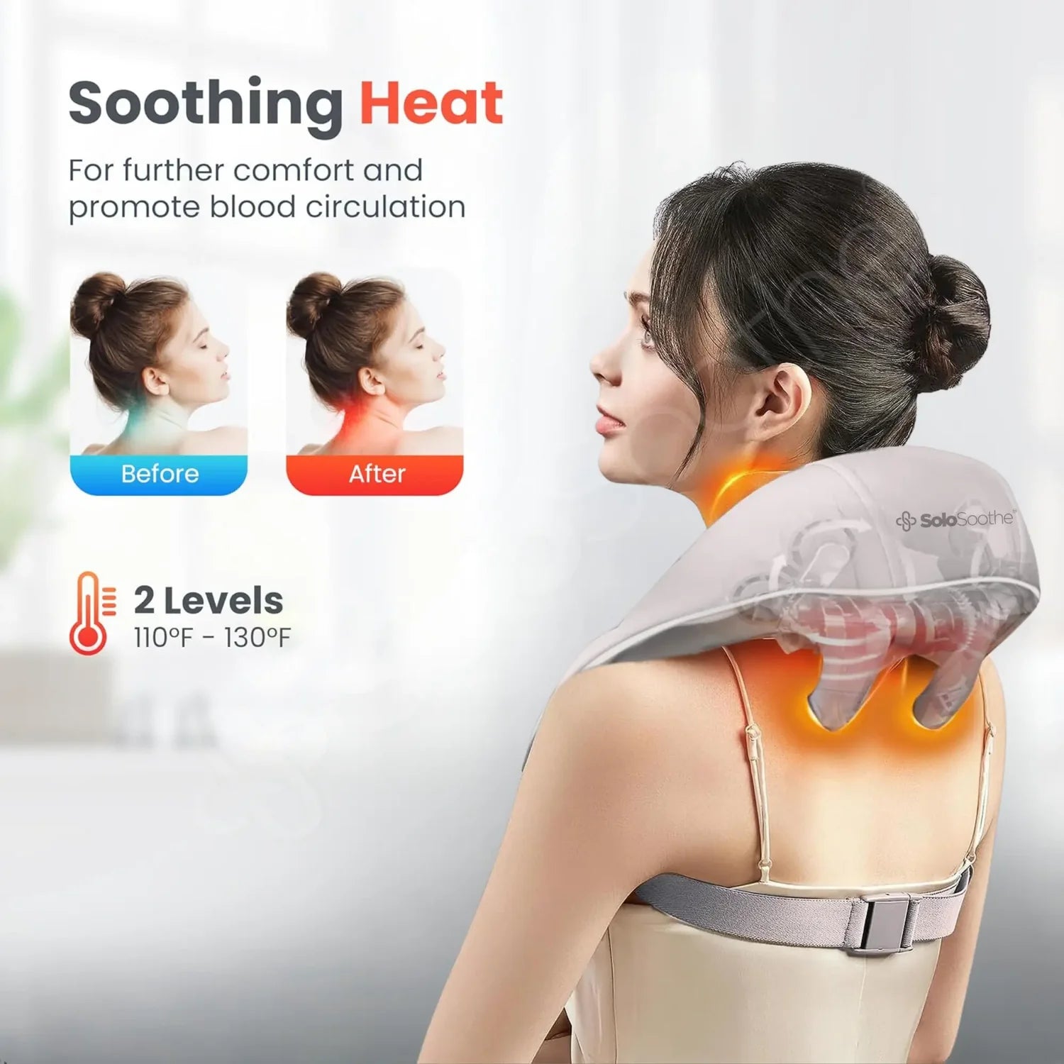 Shiatsu Neck Massager with Heat - Full Body Pain Relief