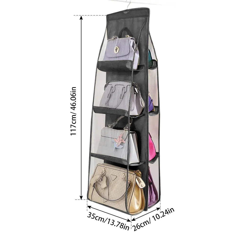 8 Pocket Dust-Proof Bag Organizer منظم حقائب 8 جيوب مضاد للغبار