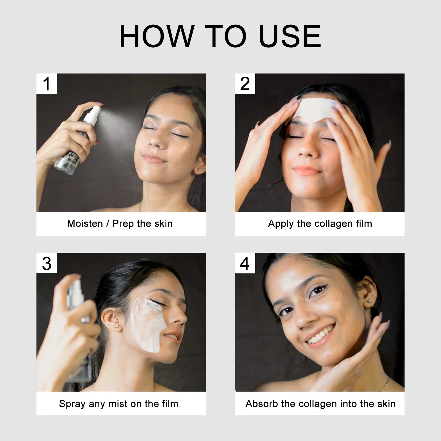 KOREAN HIGHPRIME Collagen Film | Pack of 5 (Forehead, Cheek & Neck)
