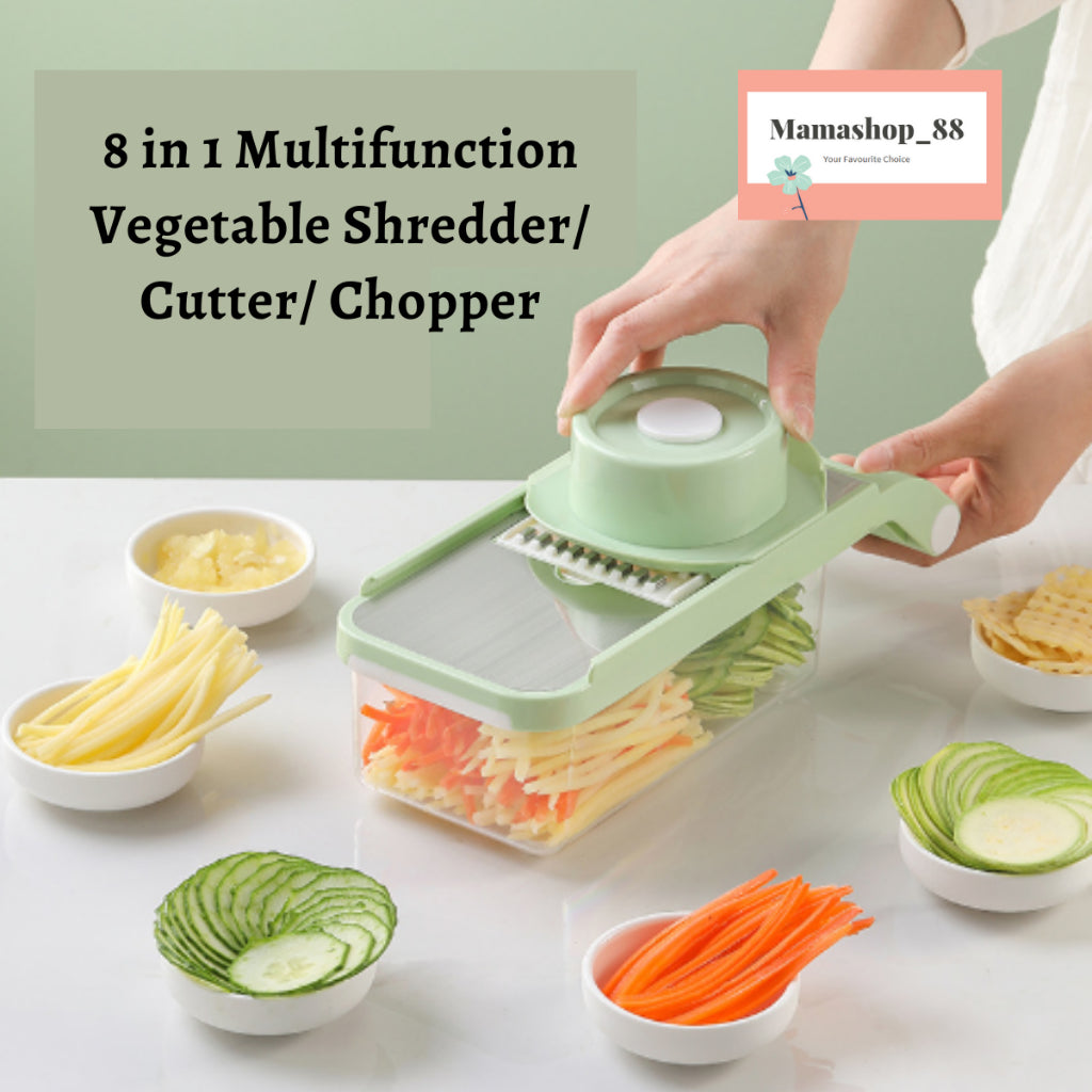 8 in 1 Stainless Steel Vegetable Slicer قاطعة خضروات استانلس 8 في 1