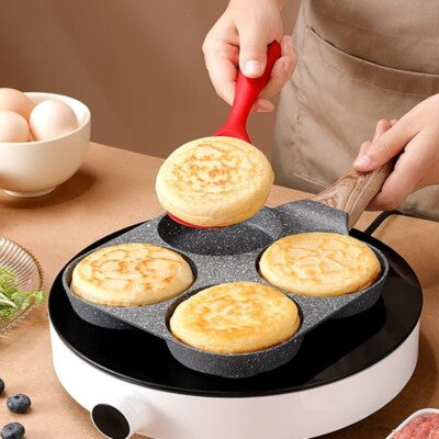 Non-Stick 4 Holes Frying Pan مقلاة 4 ثقوب مضادة لللصق