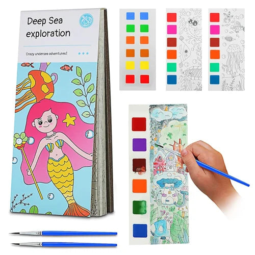Pocket Watercolor Painting Book كتاب رسم بالألوان المائية الجيبي