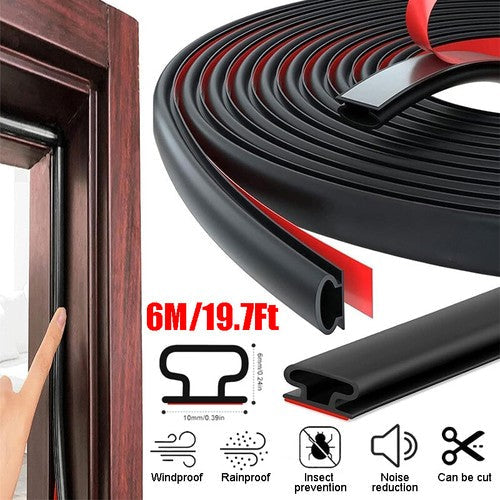 Rubber Door Stripping Seal Strip + Soundproofing شريط مطاطي عازل للصوت + مانع للتسرب
