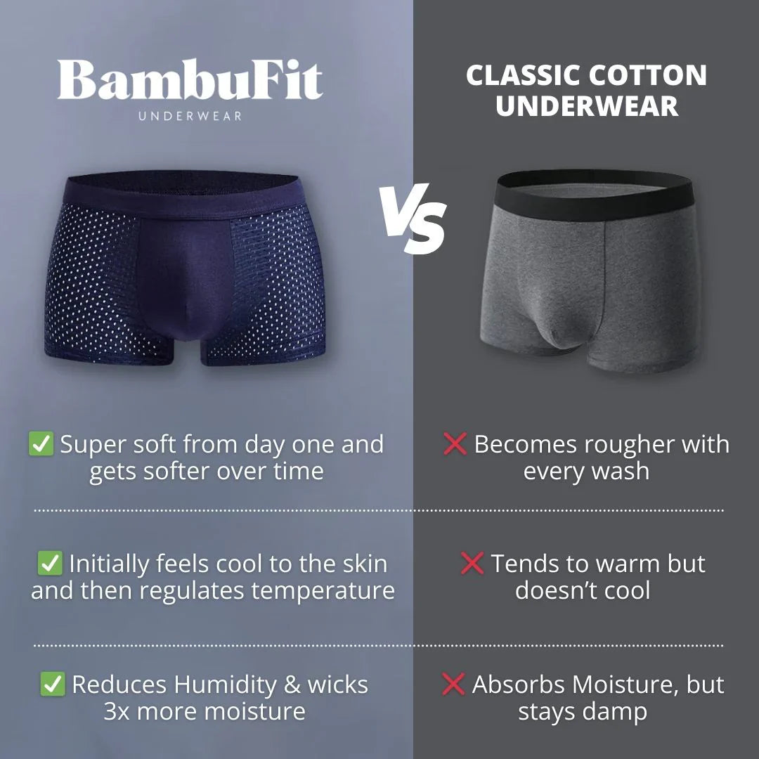 Bamboo Fibre Boxers- Unmatched Comfort | 4 PCS SET بوكسر ألياف الخيزران | راحة لا مثيل لها | 4 قطع