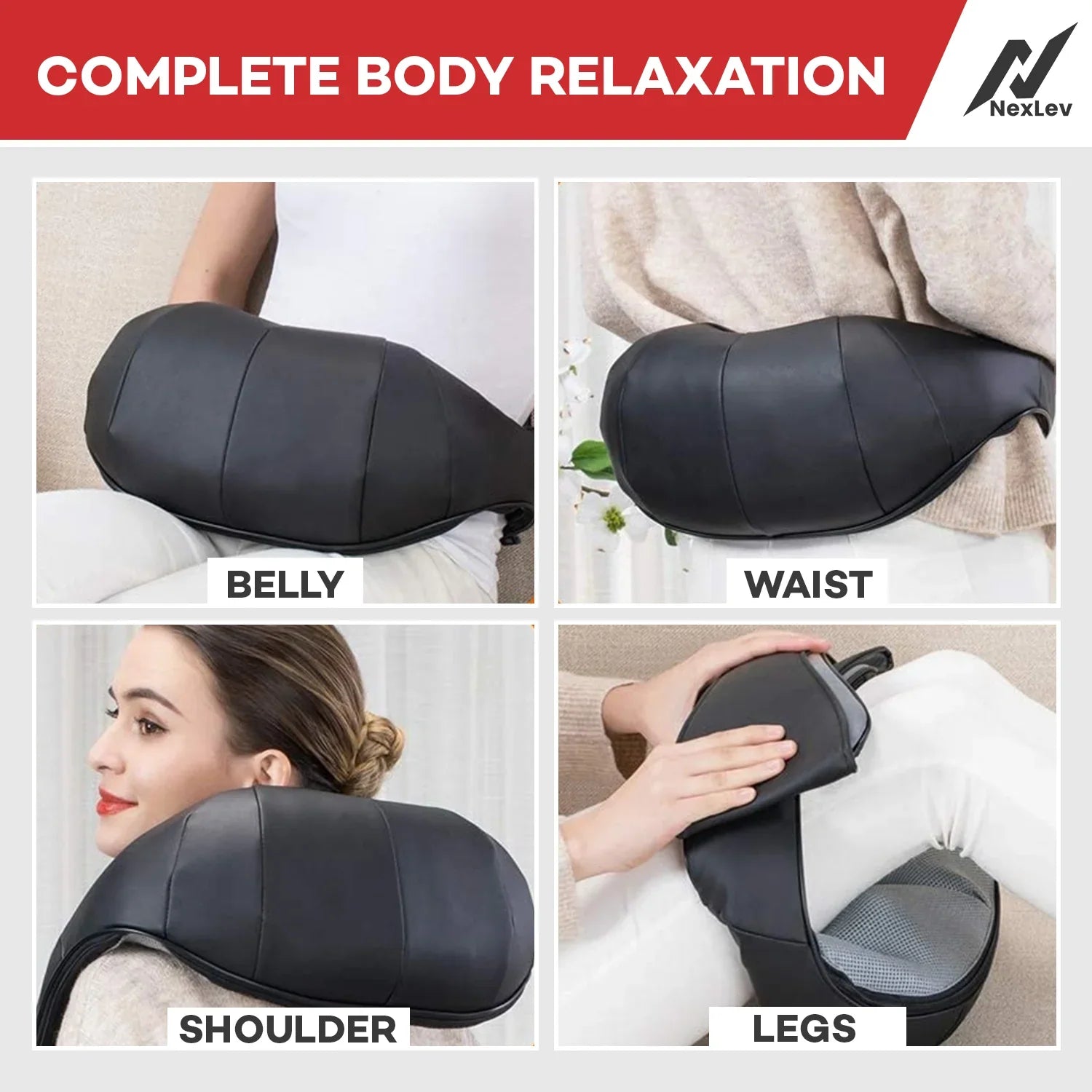 Shiatsu Neck Massager with Heat - Full Body Pain Relief