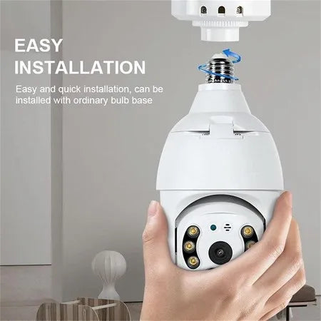 360° WiFi Light Bulb Wireless Cam CCTV كاميرا مراقبة لاسلكية بشكل لمبة 360°
