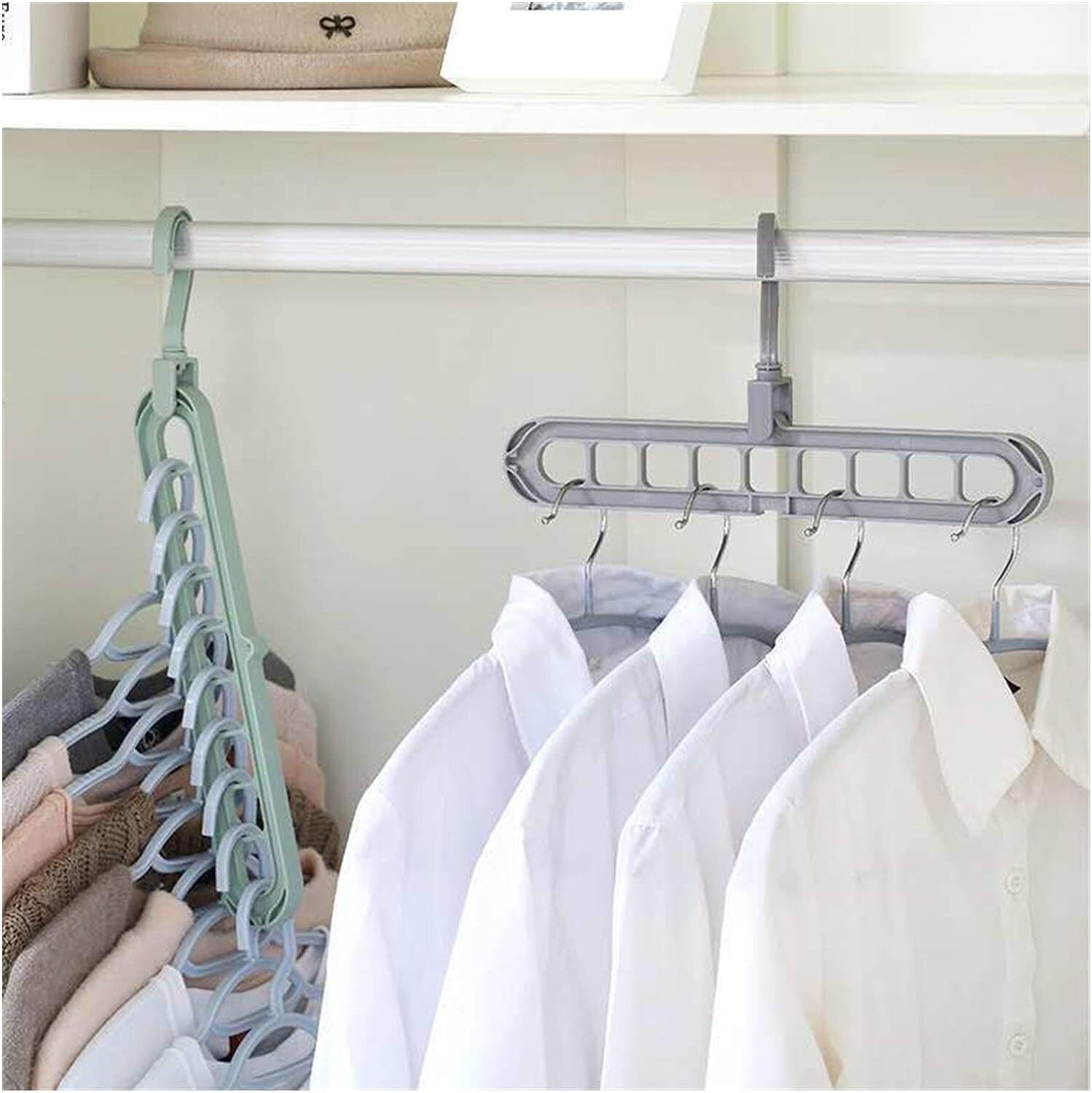 Multi-Hook Closet Hanger علاقة خزانة متعددة الخطاطيف