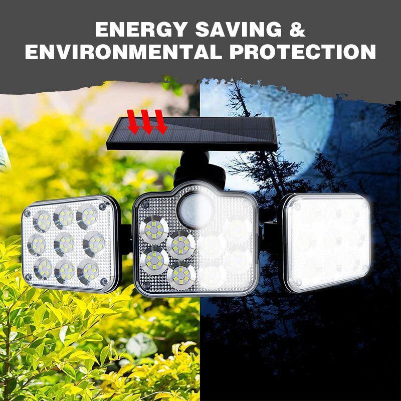 Triple-Head Solar Power Security Light