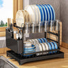 Neo 2 Tier Dish Drain Rack with Draining Outlet رف تصفية الأطباق طابقين مع منفذ تصريف