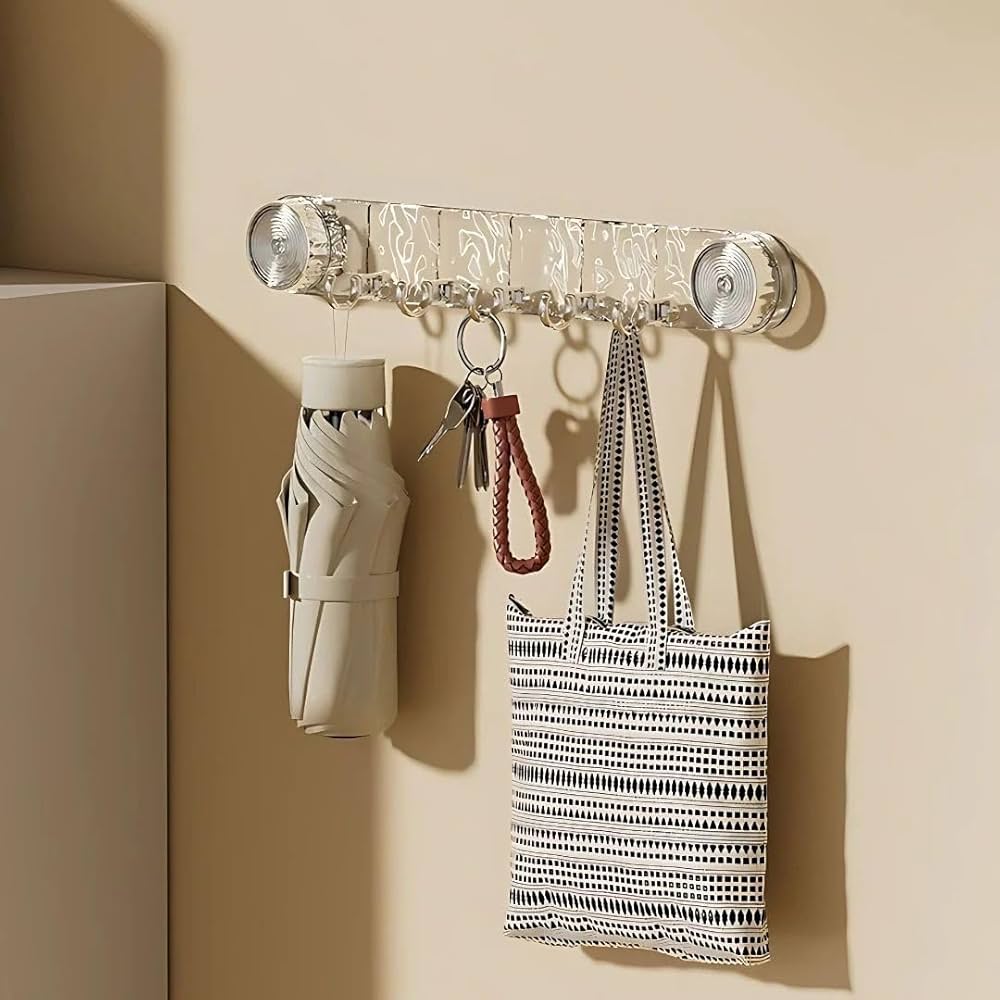 Suction Wall Hooks with Crystal Design خطافات جدارية بتصميم كريستال