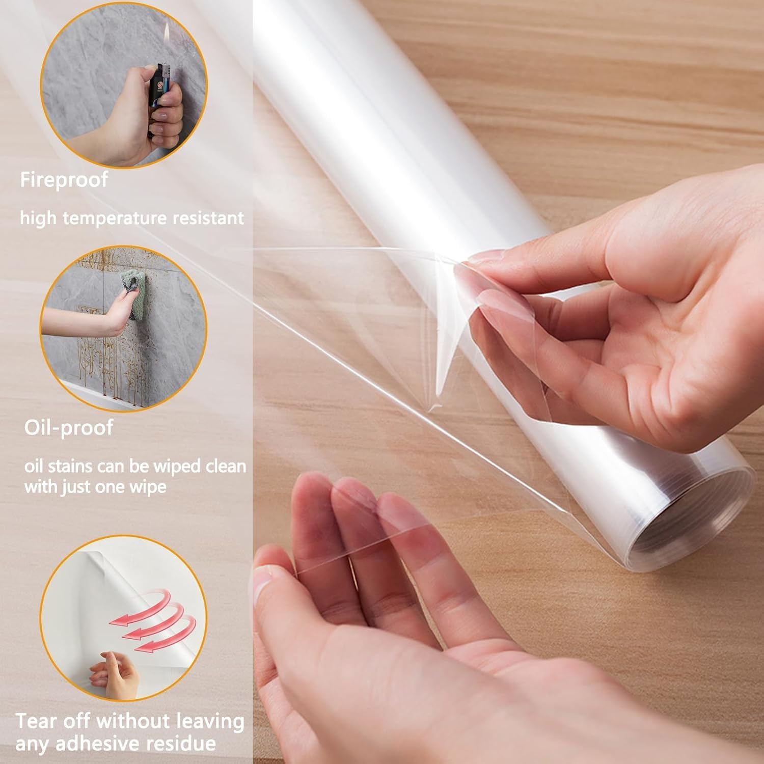 Clear Film Self Adhesive Wall Protective (40*100cm) فيلم شفاف لاصق ذاتياً لحماية الجدران (40×100سم)