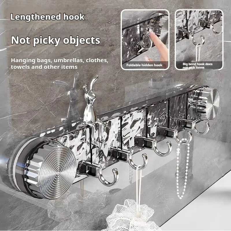 Suction Wall Hooks with Crystal Design خطافات جدارية بتصميم كريستال