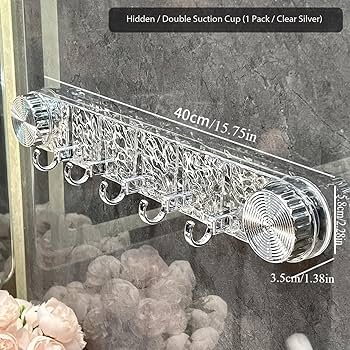 Suction Wall Hooks with Crystal Design خطافات جدارية بتصميم كريستال